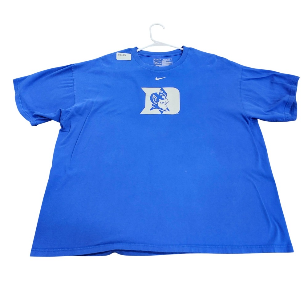 Nike Duke Blue Devils Basketball Shirt Mens XL Blue Y2K Double Sided NCAA